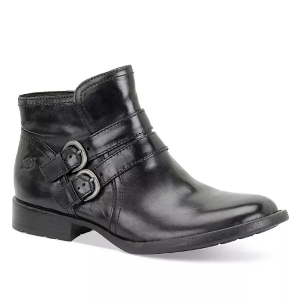 Born Pirlo Distressed Leather Ankle Buckle Boots Sz 9